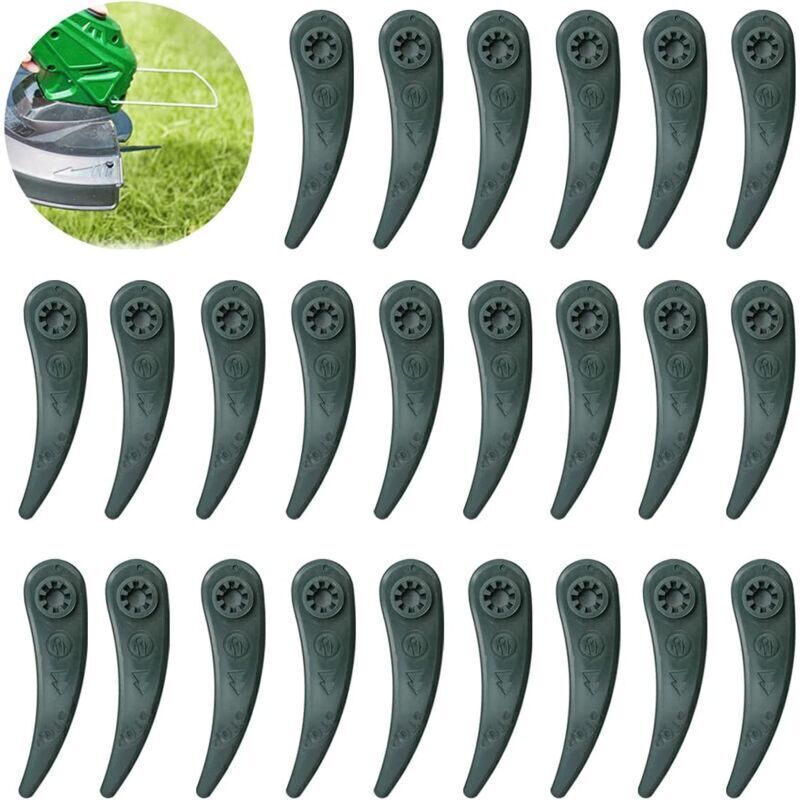 Packung mit 24 Bosch-Trimmermessern für Bosch Durablade Art 23-18 LI und Art 26-18 LI Rasentrimmer, Ersatzmesser für Rasentrimmer