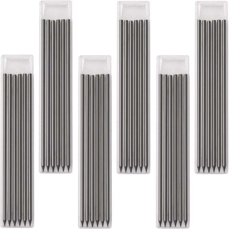Packung mit 36 2,8-mm-Bleistiftminen – Ersatzminen – Robust – Für Architekturzeichnungen und Skizzen (schwarz)