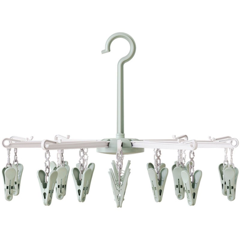 Packung Sockentrockner, Schwenkbarer Wäscheständer, Winddichter Hakenaufhänger, Hängende Wäschesocken, Tragbarer Wäscheständer, Für Unterwäsche,