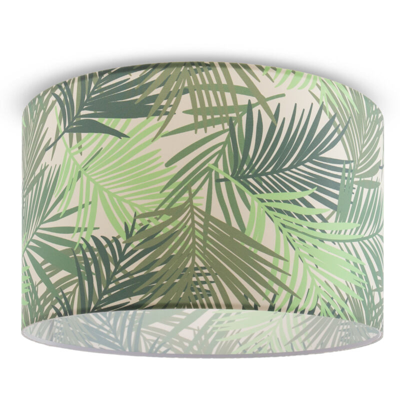 Deckenleuchte Wohnzimmer Lampenschirm Hängelampe Esstisch Schlafzimmer Palme Grün (Ø38cm), Deckenleuchte - Weiß - Paco Home