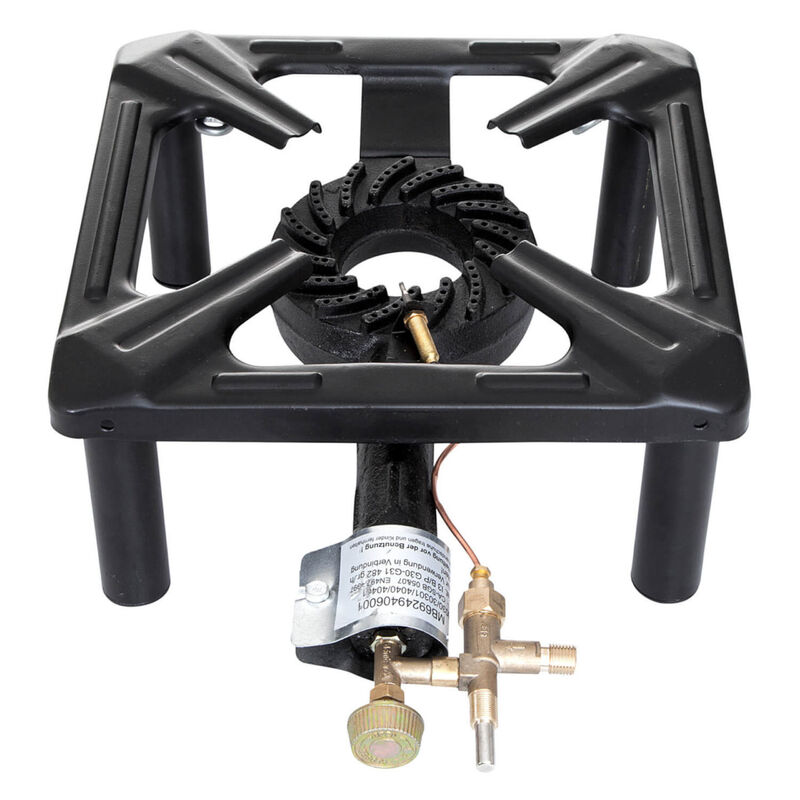 Hockerkocher groß ca. 40 x 40 x 14-18 cm mit Zündsicherung Gaskocher - Paella World