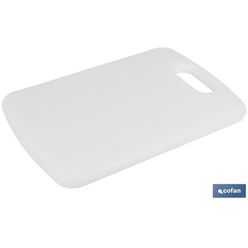 Schneidebrett mit weißem Griff, 34 x 24 x 1,5 cm, Chips-Modell
