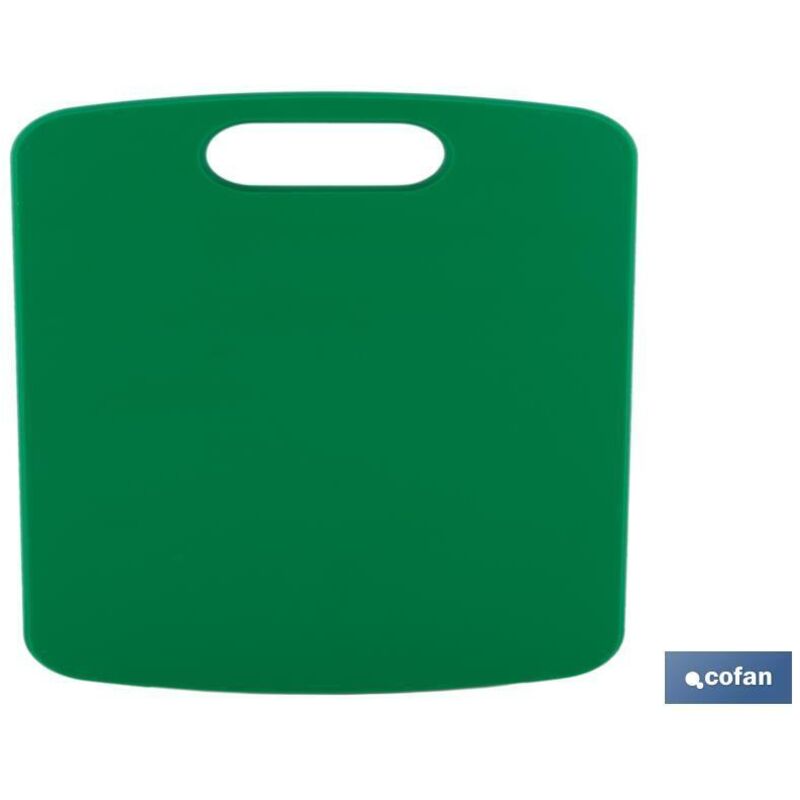 Schneidebrett mit grünem Griff, 34 x 24 x 1,5 cm, Chips-Modell