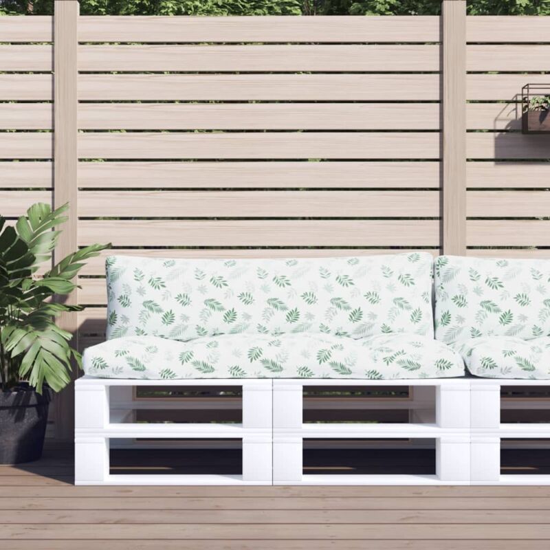 Prolenta Premium Palettenkissen 2 Stk. Blattmuster Oxford-Gewebe