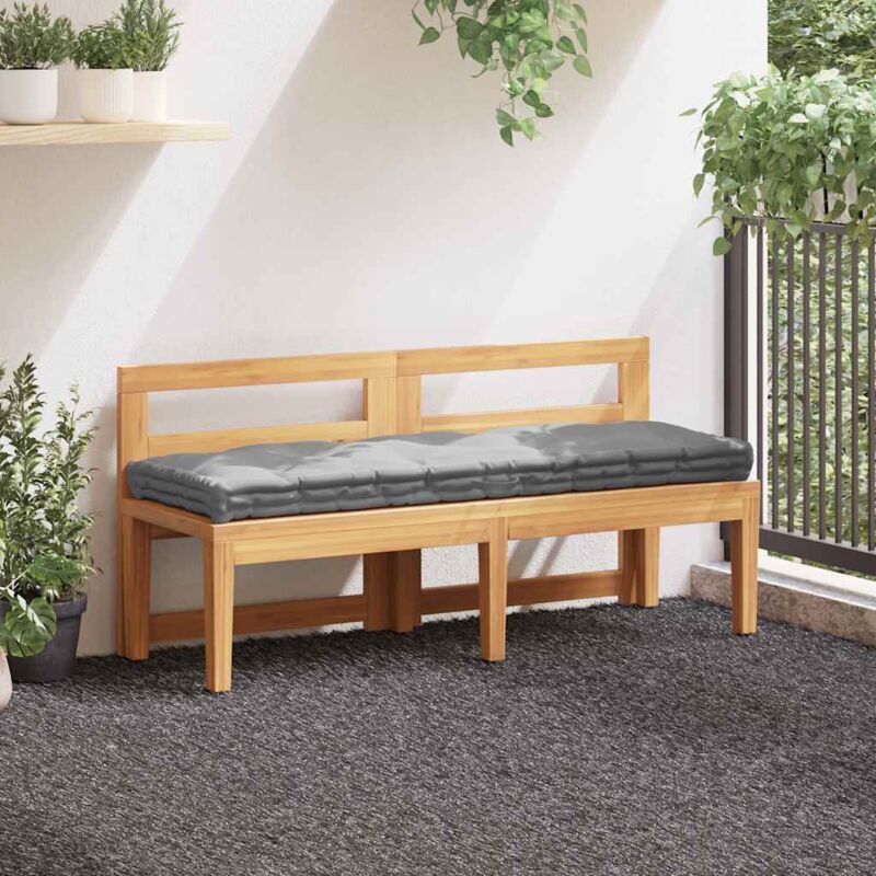 Palettenkissen Baumwolle 120×40×7 cm Grau Vidaxl