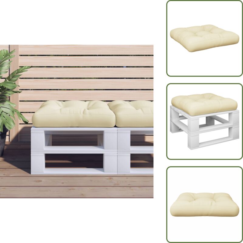 Palettenkissen Creme 50x50x12 cm Stoff - Palettenkissen - Palettenmöbel Kissen - Palettensofa Kissen - Kissen