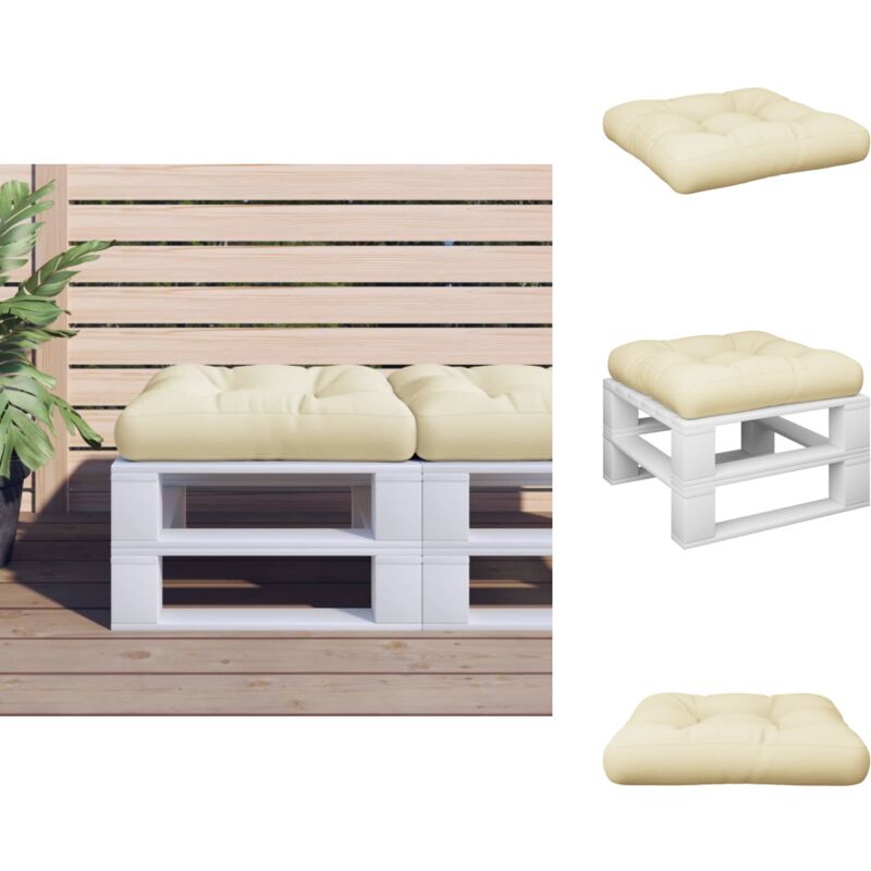 Palettenkissen Creme 60x61,5x10 cm Stoff - Palettenkissen - Paletten Kissen - Paletten Auflage - Kissen
