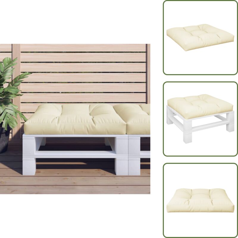 Palettenkissen Creme 70x70x12 cm Stoff - Palettenkissen - Palettenmöbel Kissen - Palettensofa Kissen - Kissen