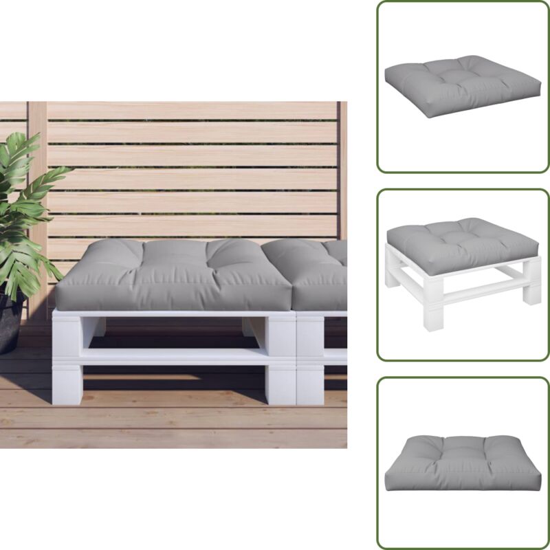 Palettenkissen Grau 80x80x12 cm Stoff - Palettenkissen - Palettenmöbel Kissen - Palettensofa Kissen - Kissen