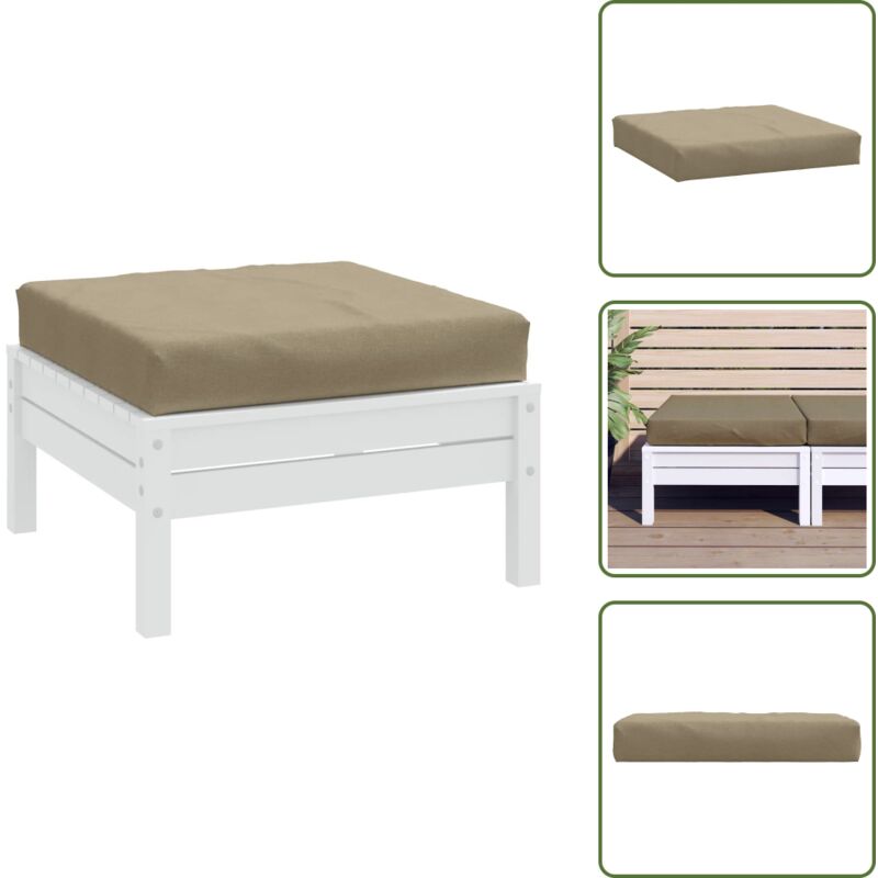 Palettenkissen Melange Taupe 60x60x10 cm Stoff - Sitzkissen - Palettenkissen - Gartenkissen - Outdoorkissen - Lounge Cushion