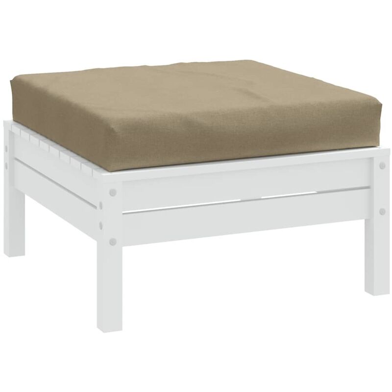 Palettenkissen Melange Taupe 60x60x9,5 cm Stoff Vidaxl