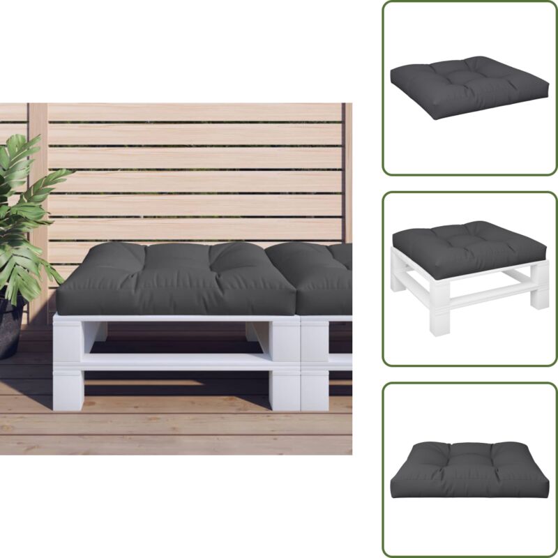 Palettenkissen Schwarz 80x80x12 cm Stoff - Palettenkissen - Palettenmöbel Kissen - Palettensofa Kissen - Kissen