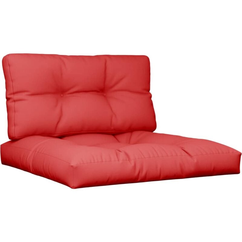 Palettenkissen 2-tlg. Rot Stoff Vidaxl