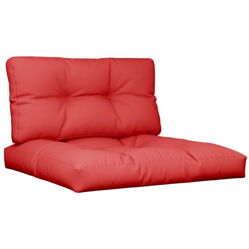 Palettenkissen 2-tlg. Rot Stoff Vidaxl