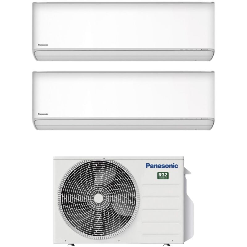 Panasonic - Dual Split Inverter-Klimagerät Serie Etherea Weiß 9+12 mit CU-2Z41TBE R-32 Wi-Fi Integriert 9000+12000 Weiß
