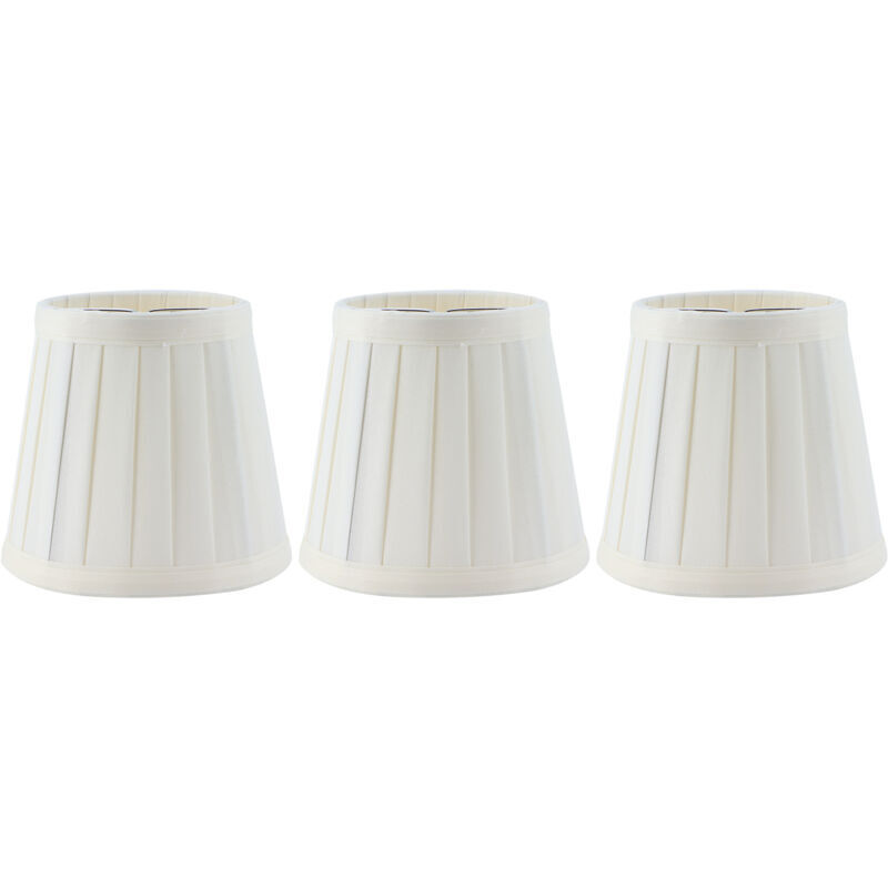 Pantalla Eosnow de 3 piezas E14 con clip para candelabro, pantalla de tela para hotel y decoración de karaoke