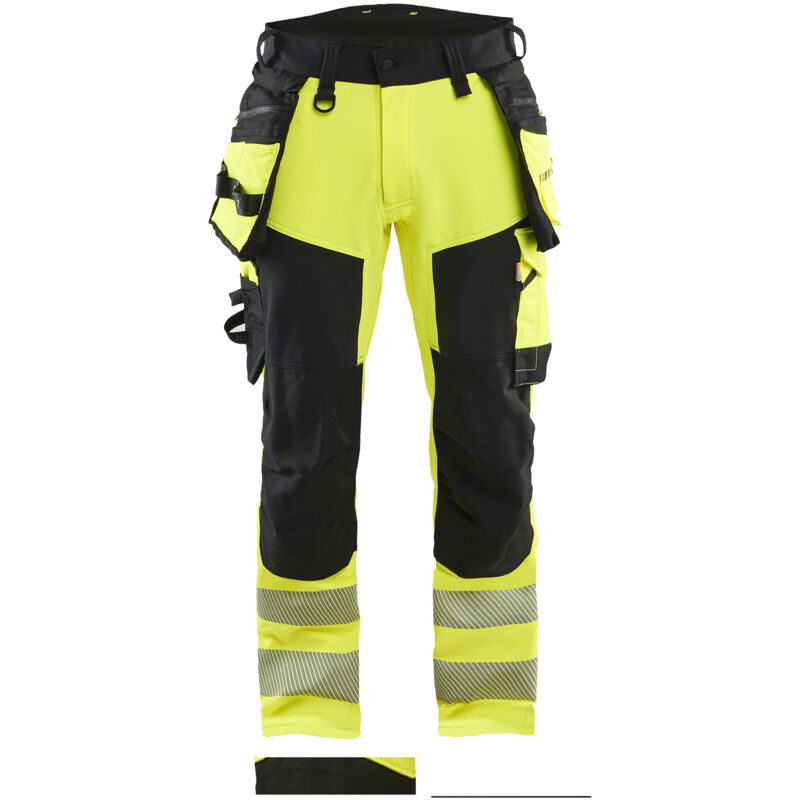 Hochsichtbarer Stretch-Arbeitshosen 4D 1122 - Gelb/Schwarz 4XL - FR(58) - SE(C64) - Normen