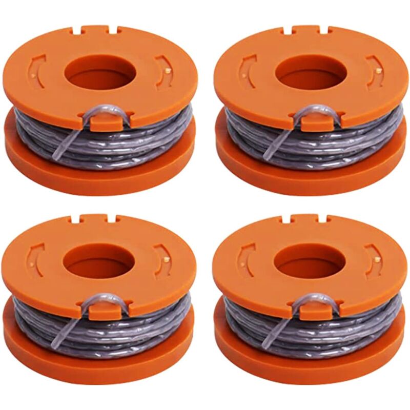 Panthem Rasentrimmer-Spulenschnur, kompatibel mit Mac Allister MGTP18Li, 10 Fuß, 1,65 mm, Autofeed-Rasentrimmer-Ersatzspulen (4 Packungen)