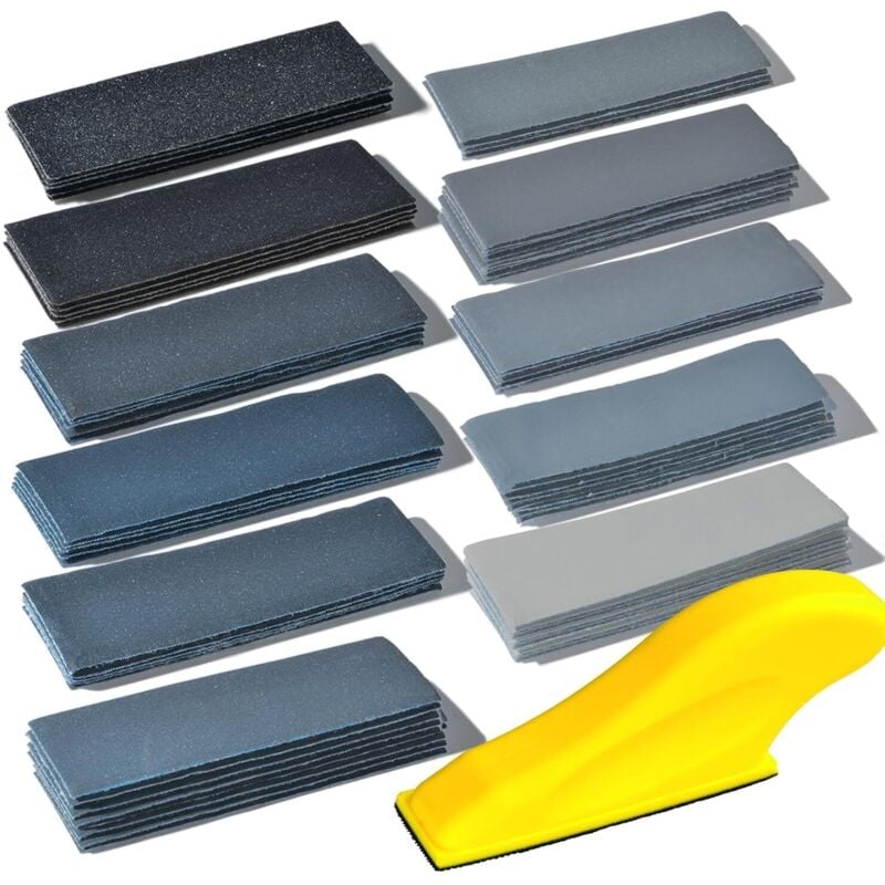 Papier a Poncer Carrosserie, 120 à 5000 Grain Papier de Verre 9 x 3cm, Papier Abrasif