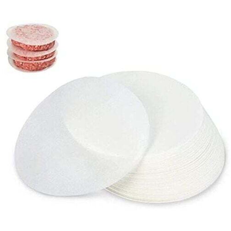 Papier Antiadhésif 500 Pièces, Diamètre 12.5cm, Papier Steak Haché, Disques Hamburgers