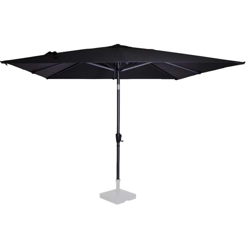 Sonnenschirm Rosolina 280x280cm Premium – Langlebiger Sonnenschirm, neigbar - UV-beständiges Segeltuch - Anthrazit/Schwarz - Inklusive Schutzhülle