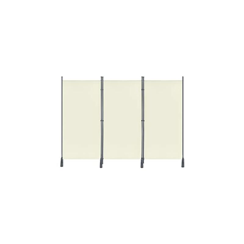 Paravent Flexibel Verstellbar Raumteiler Sichtschutz Anthrazit Raumteiler Stellwand 275 x 180 cm 3 Teilig Beige Yardin Beige