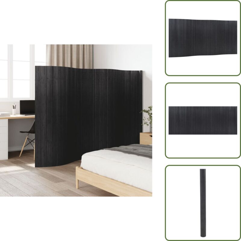 Paravent Grau 165x400 cm Bambus - Bambus Raumteiler - Paravent - Raumtrenner - Trennwand - Grauer Raumteiler