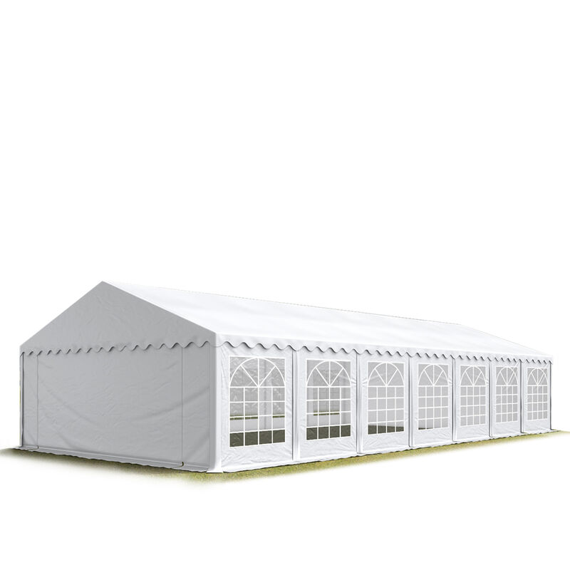 Party-Zelt Festzelt 6x14 m Garten-Pavillon -Zelt pvc Plane 700 n in weiß Wasserdicht