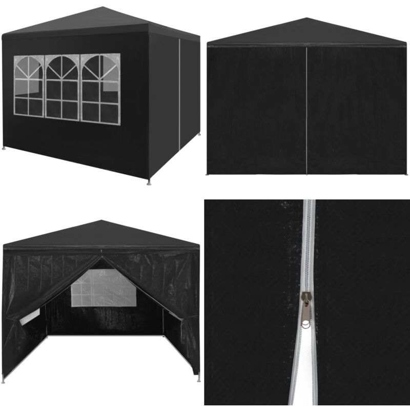 Vidaxl - Partyzelt 3 x 3 m Anthrazit - Gartenzelt - Partyzelt - Outdoor Zelt - Pavillon - Grillplatz - Home & Living