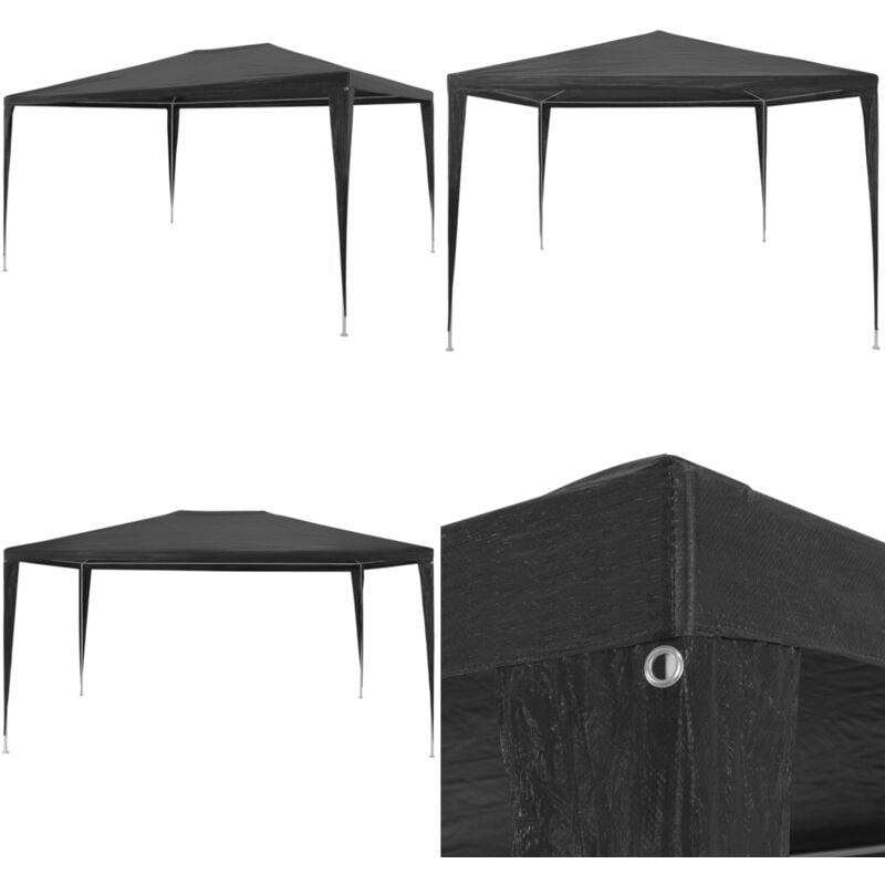 Vidaxl - Partyzelt 3x4 m pe Anthrazit - Outdoor-Pavillon - Gartenpavillon - Partyzelt - Sonnenschutz - Feierzelt - Home & Living