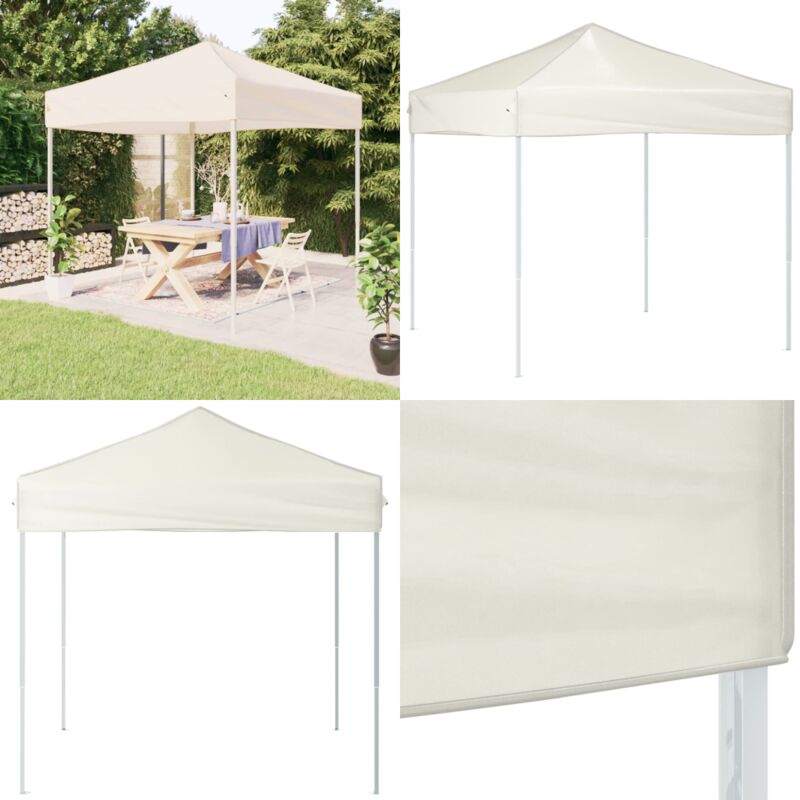 Partyzelt Faltbar Creme 2x2 m - Outdoor-Zelt - Gartenzelt - Partyzelt - Sonnensegel - Pavillon - Home & Living
