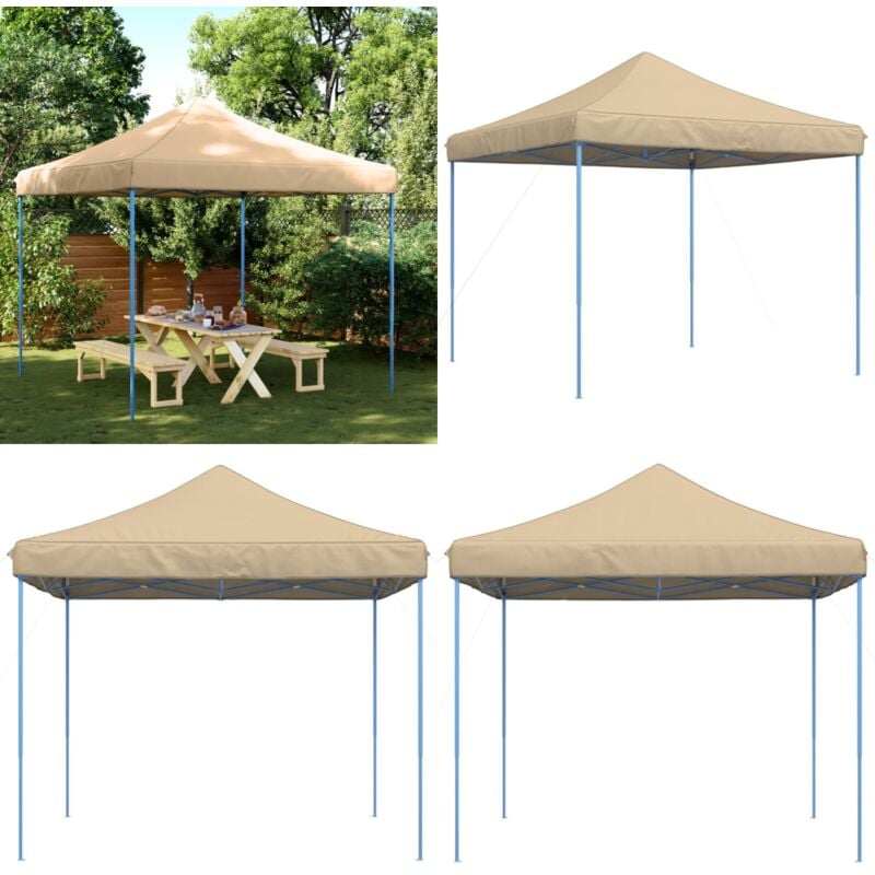 Vidaxl - Partyzelt Faltbar Pop-Up Beige 292x292x315 cm - Outdoorzelt - Partyzelt - Gartenfestzelt - Markise - Sonnenschutz - Home & Living