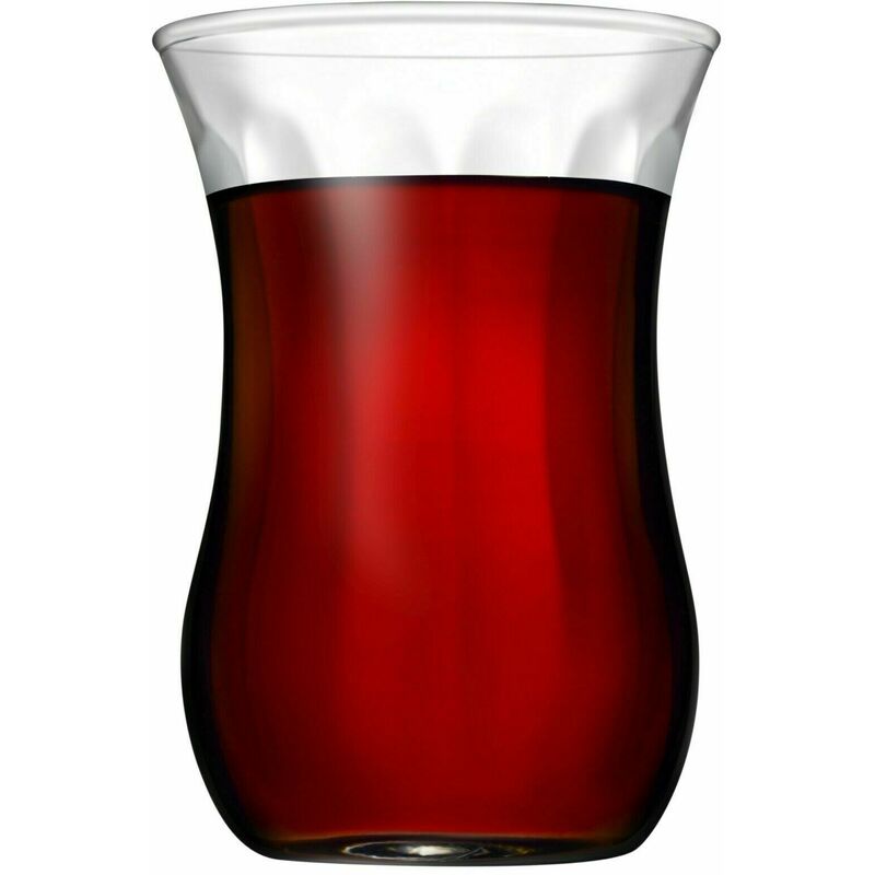 Pasabahce - 42021.6 Set 6-tlg. Teeglass Optikli Cay Bardagi Gläser-Set für 6 Personen