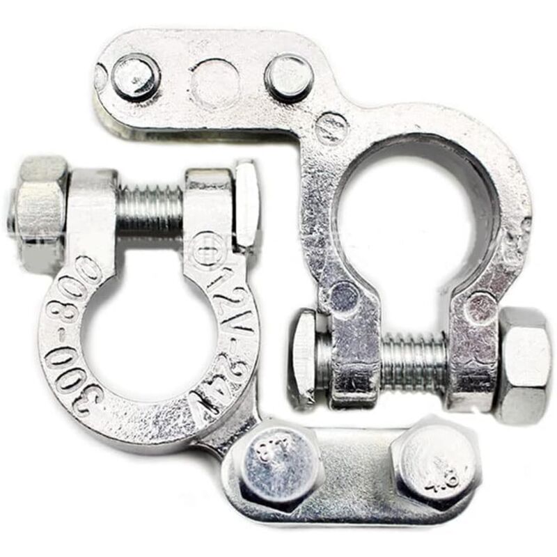 Passend für alle Modelle. Packung mit 2 Kfz-Batterieklemmen, Kfz-Kabelverbindern, Ersatzklemmen für Kfz-Kabel. Kfz-Ersatzteile.