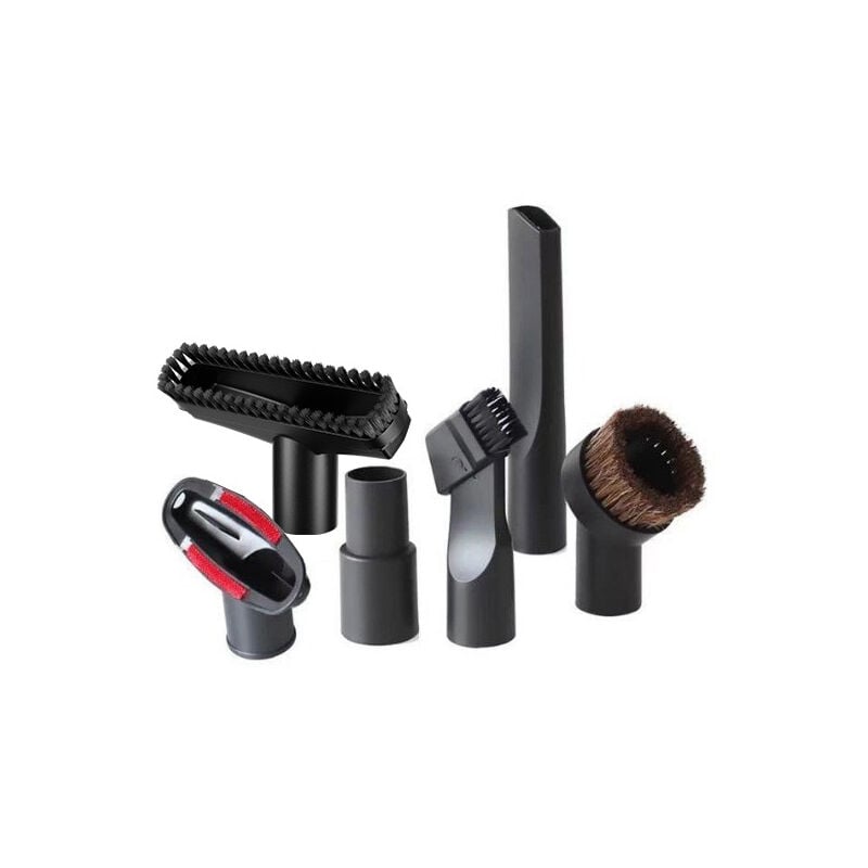 Passend für Philips Midea Staubsaugerzubehör, 6er-Set 2-in-1 PP-Saugköpfe, Rundbürstendurchmesser 32mm