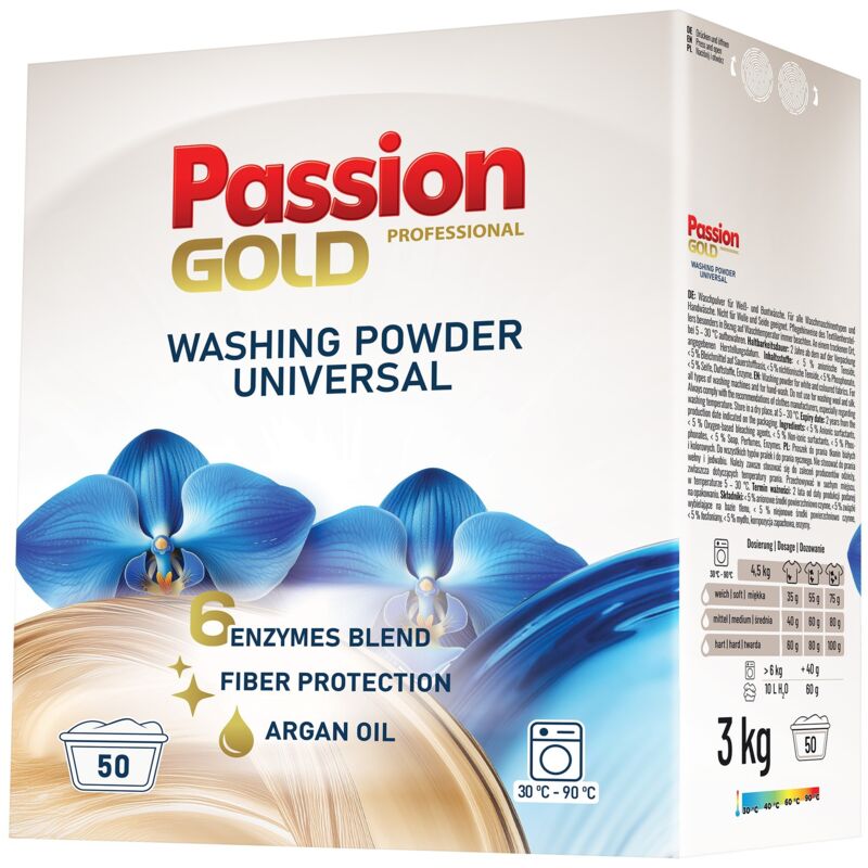 PASSION GOLD Professionelles Universal-Waschpulver 3 kg