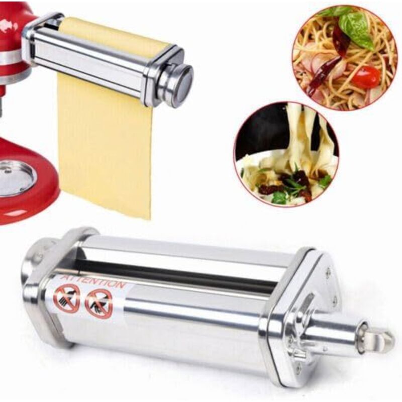 Pasta-Set Zubehör Nudelroller Schneide-Aufsatz für Küchenmaschine inklusive Nudelrolle Spaghetti Cutter Nudel Pastaaufsatz Chef ZubehöR Nudeln