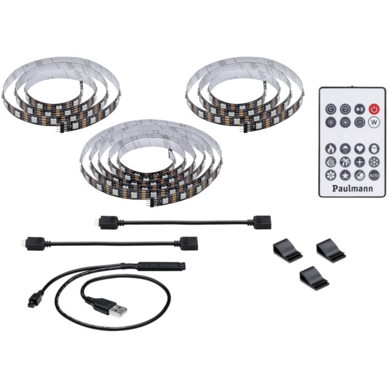 Paulmann Licht - Paulmann Entertain usb led Stripe 3,1 m rgb dimmbar, für 75 Zoll Fernseher led Stripe