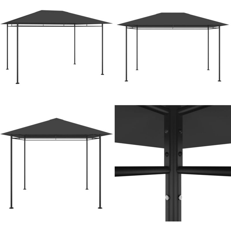 Pavillon 384x281x270 cm Anthrazit 180 g/m² - Gartenzauber - Pavillon - Sonnenschutz - Gartenparty - Außenbereich - Home & Living