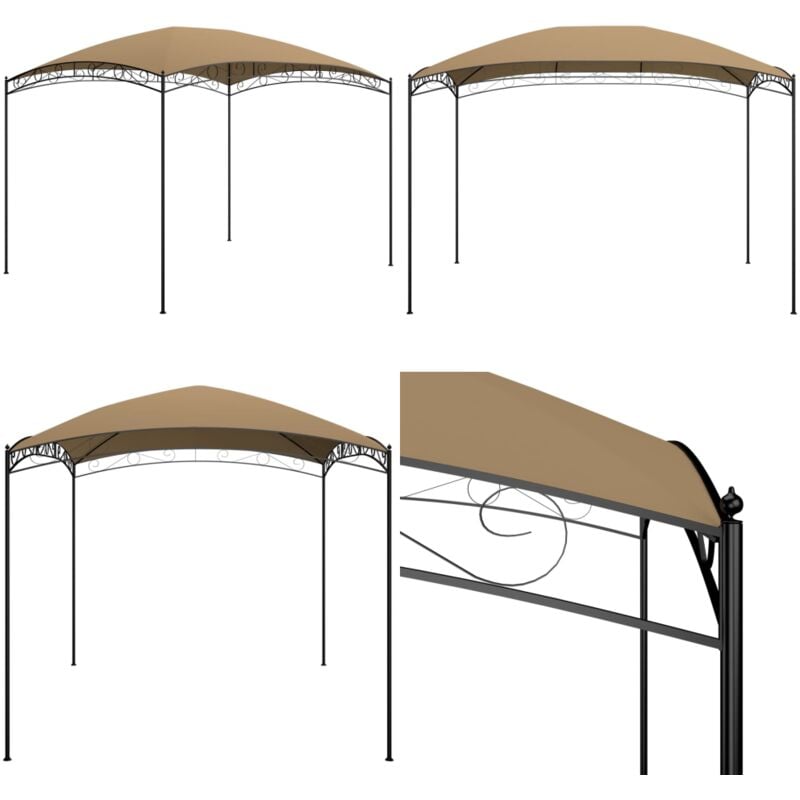 Pavillon 3x4x2,65 m Taupe 180 g/m² - Gazebo - Pavillon - Gartenpavillon - Außengarten - Partyzelt - Home & Living