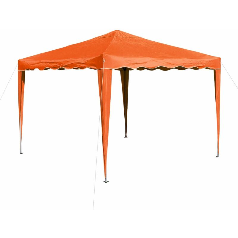 Dema - Pavillon Gartenpavillon Faltpavillon 3x3m orange Garten Partyzelt
