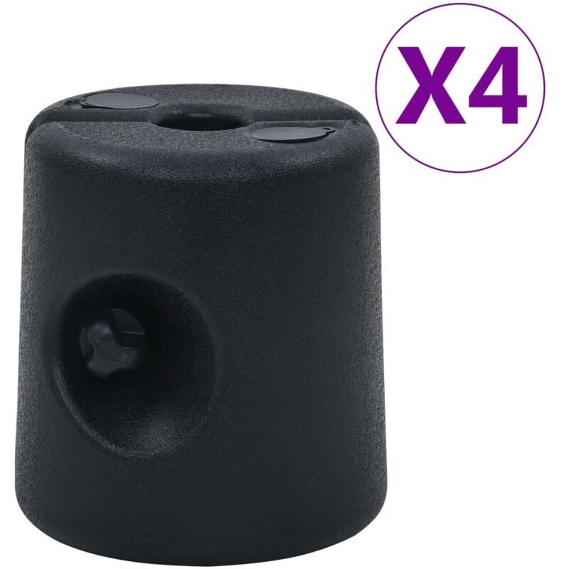 Pavillon-Gewichte 4 Stk. pe Schwarz Vidaxl