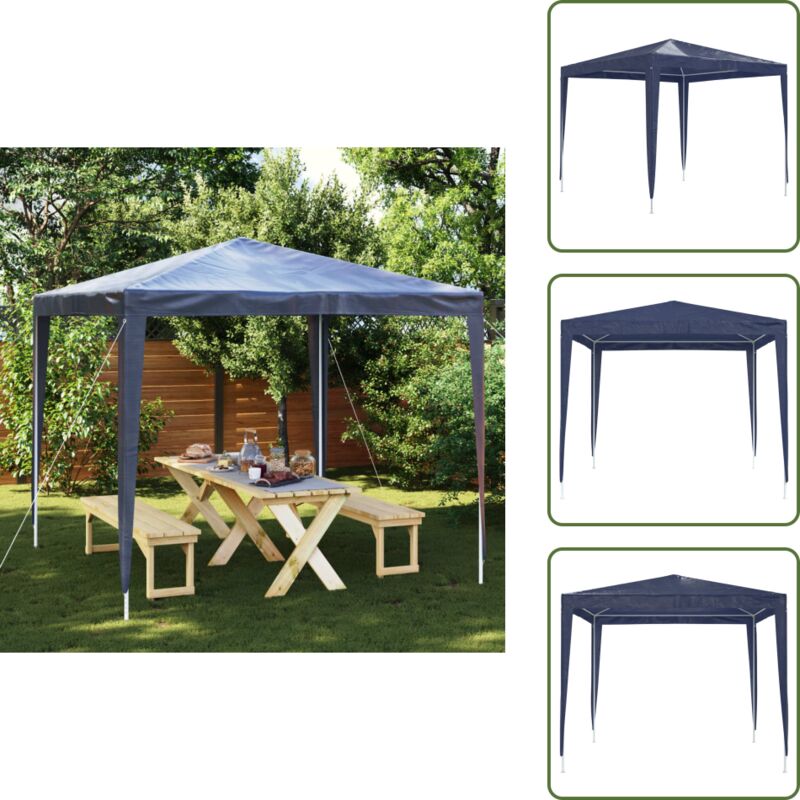 Vidaxl - Partyzelt 2,5x2,5 m Blau - Pavillon - Gartenpavillon - Partyzelt - Sonnensegel - Außengarten