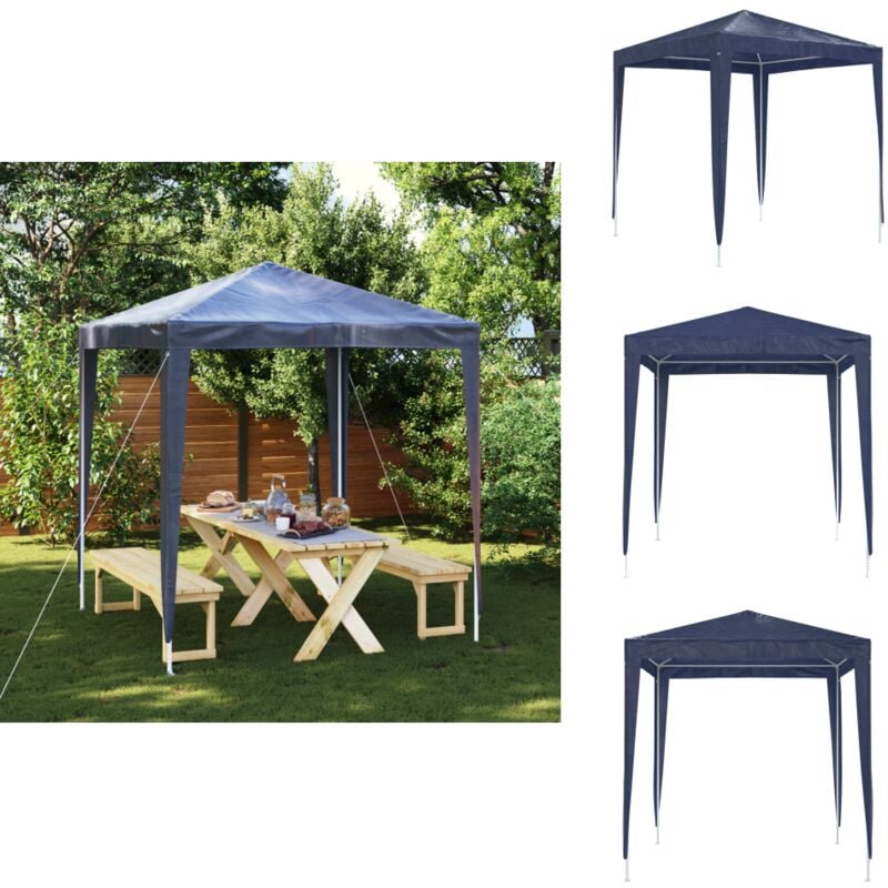 Partyzelt 2x2 m Blau - Gartenzelt - Partyzelt - Pavillon - Outdoor Möbel - Sonnenschutz