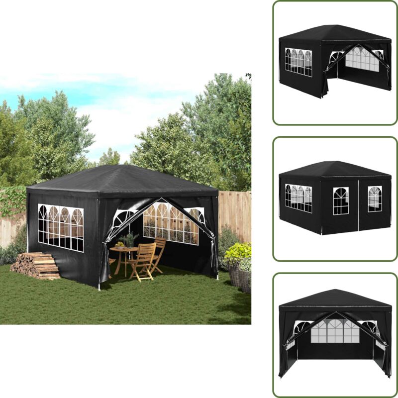Partyzelt 3x4 m Anthrazit - Gartenzelt - Partyzelt - Outdoor Zelt - Pavillon - Grillplatz