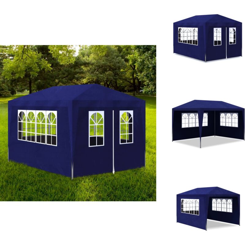 Partyzelt 3x4 m Blau - Gartenzelt - Partyzelt - Outdoor Zelt - Pavillon - Sommergarten