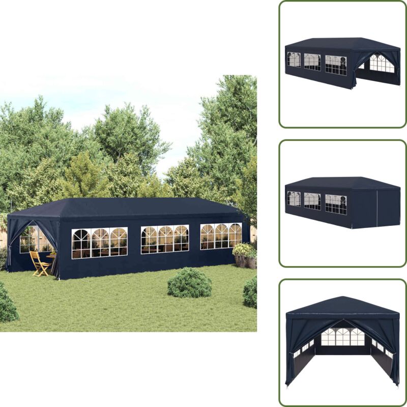 Partyzelt 3x9 m Blau - Gartenzelt - Partyzelt - Outdoor Zelt - Pavillon - Grillplatz