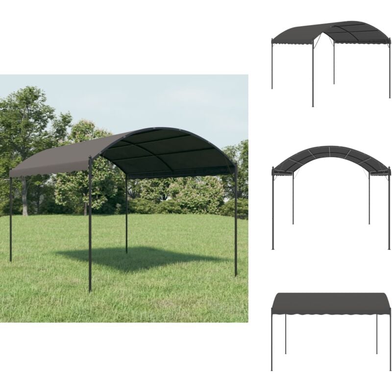 Pavillon 3x4 m Anthrazit - Gartenpavillon - Markise - Sonnenschutz - Outdoor Möbel - Gartenzelt