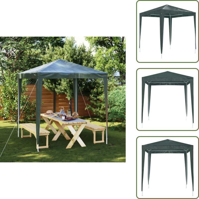 Vidaxl - Profi-Partyzelt 2×2 m Grün - Outdoor-Pavillon - Gartenpavillon - Partyzelt Grün - Sonnenschutz - Wetterfestes Zelt