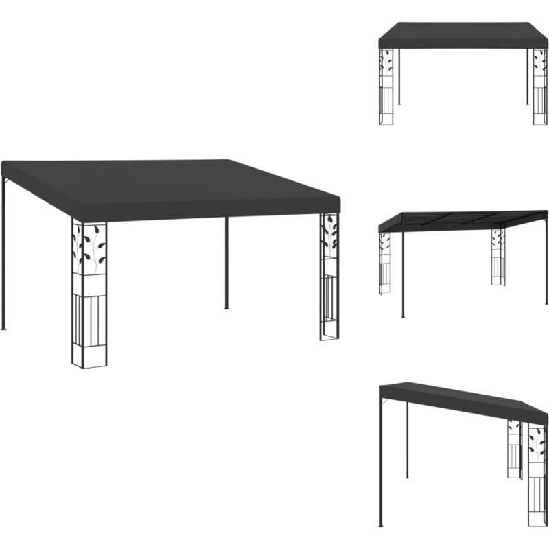 Wand-Pavillon 4x3x2,5 m Anthrazit - Gartenzelt - Partyzelt - Pavillon - Outdoor Möbel - Gartenhaus